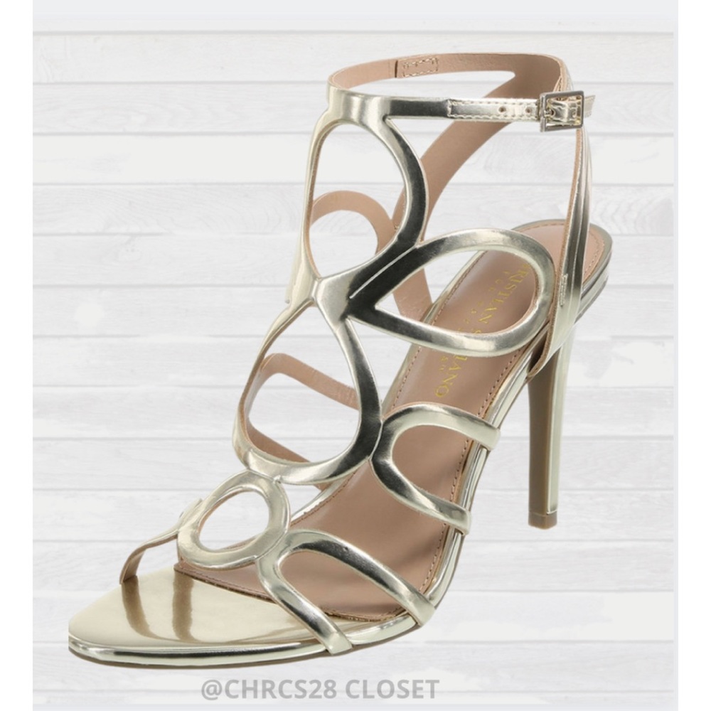 Christian Siriano Gold Heels Size 6.5